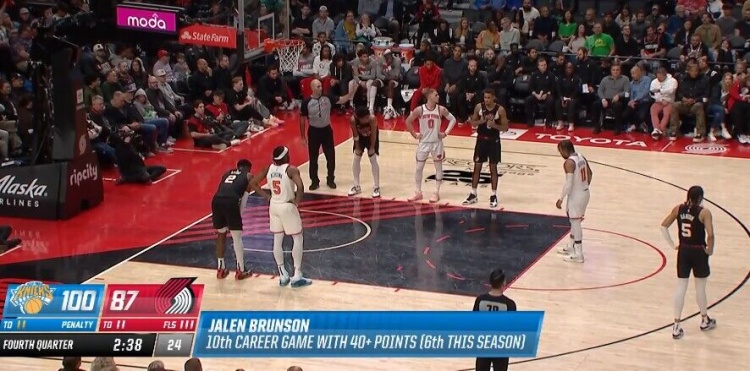 大头强一批！布伦森生涯第10次砍40+ 也是本赛季第6次！