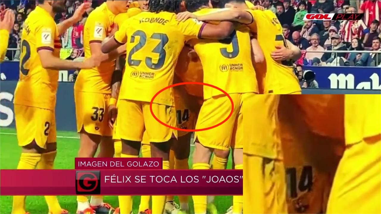 致敬西蒙尼？马卡：镜头捕捉到菲利克斯进球后，手摸“蛋蛋”庆祝