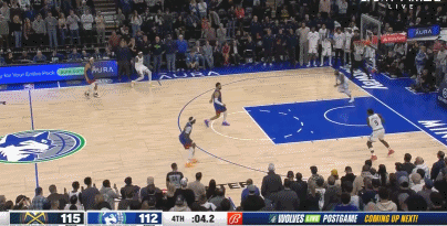 可惜啊！华子晃倒波普压哨出手错失绝平三分 森林狼遗憾落败